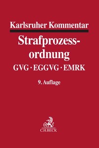 Vorderes Coverbild Karlsruher Kommentar zur Strafprozessordnung. StPO