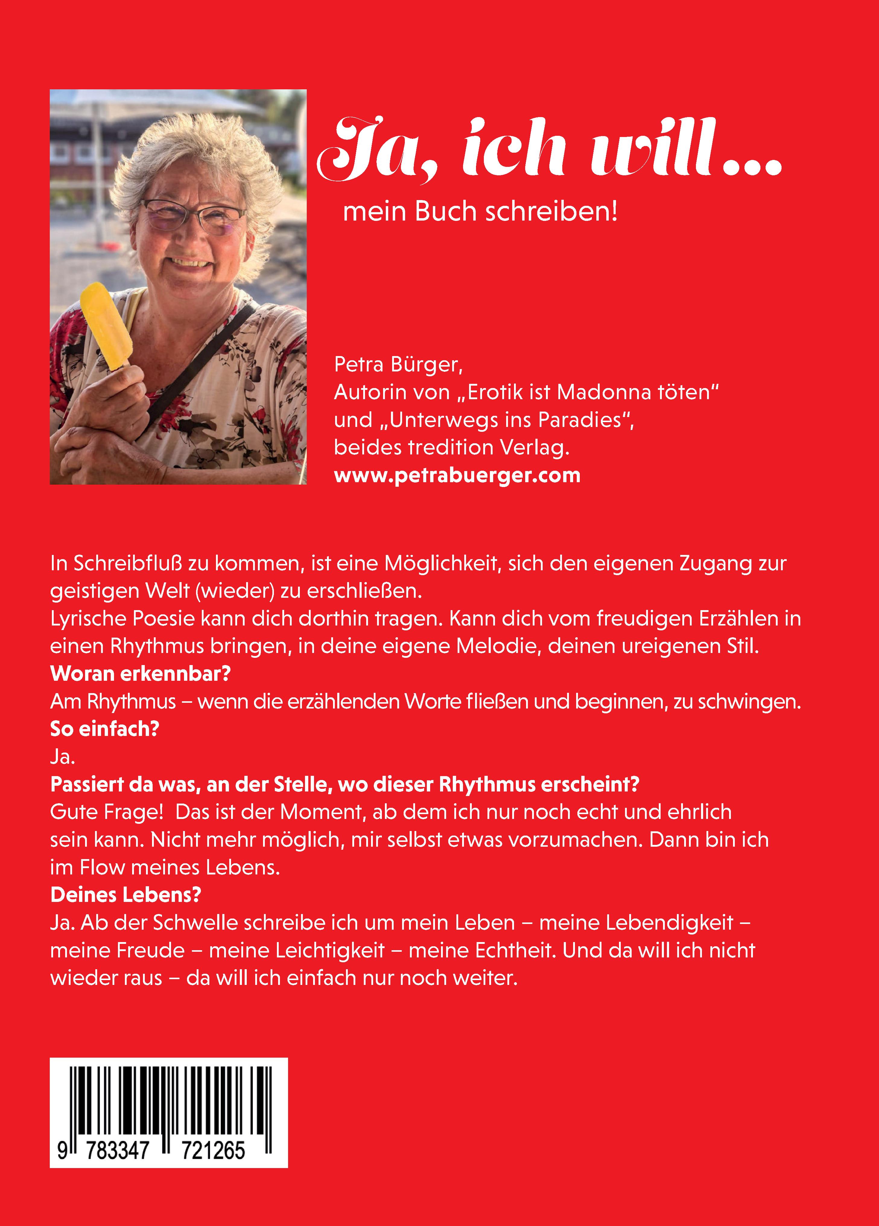 Rückseitencover Ja, ich will… mein Buch schreiben!