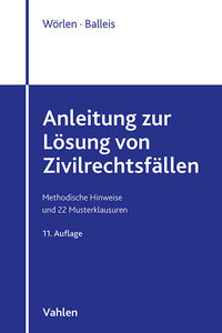 Vorderes Coverbild Anleitung zur Lösung von Zivilrechtsfällen