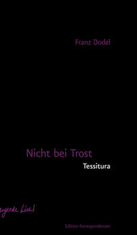Vorderes Coverbild Nicht bei Trost. Tessitura