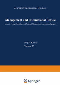 Vorderes Coverbild Management and International Review