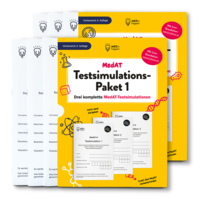 Vorderes Coverbild MedAT Testsimulations-Paket 1 + 2 von MEDithappen