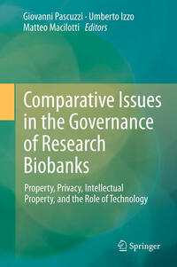 Vorderes Coverbild Comparative Issues in the Governance of Research Biobanks