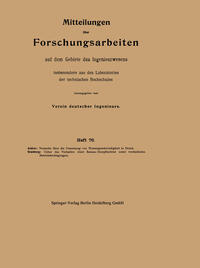Vorderes Coverbild Mitteilungen über Forschungsarbeiten auf dem Gebiete des Ingenieurwesens insbesondere aus den Laboratorien der technischen Hochschulen