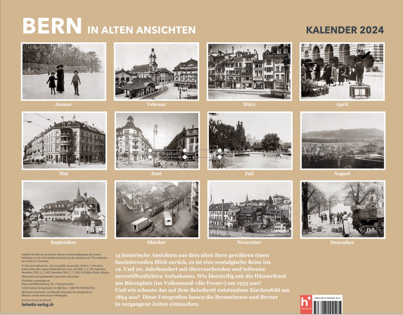 Rückseitencover Bern in alten Ansichten 2024