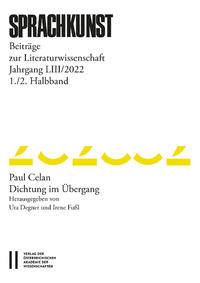 Vorderes Coverbild Sprachkunst – Beiträge zur Literaturwissenschaft, Jahrgang LIII/2022, 1. und 2. Halbband