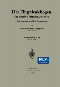 Vorderes Coverbild Der Eingelenkbogen für massive Straßenbrücken
