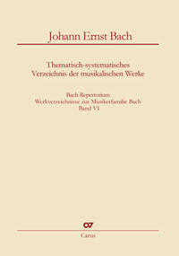 Vorderes Coverbild Bach-Repertorium 6: Johann Ernst Bach
