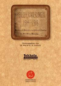 Vorderes Coverbild Kriegserinnerungen 1914 - 1918