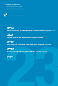 Vorderes Coverbild BVGE Jahresband 2023