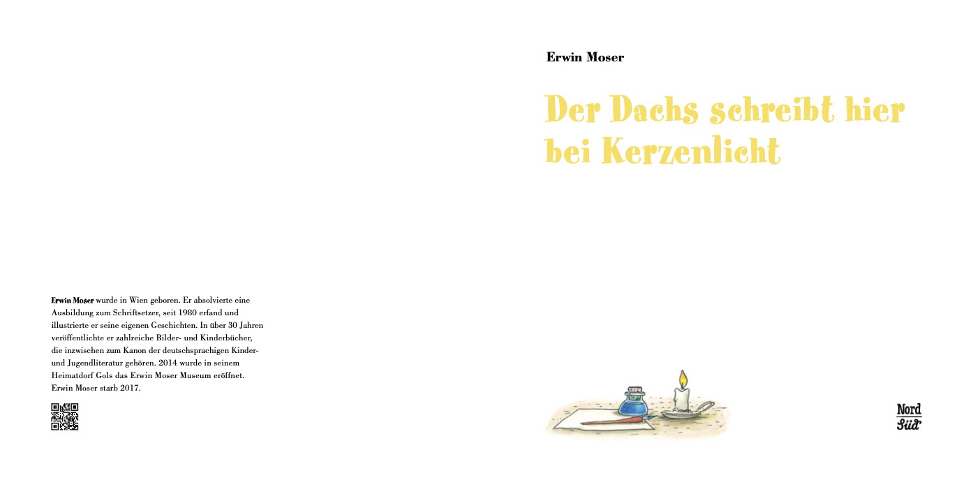 Beispielinhalt (Bild) Der Dachs schreibt hier bei Kerzenlicht