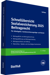 Vorderes Coverbild Schnellübersicht Sozialversicherung 2025 Beitragsrecht
