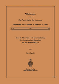 Vorderes Coverbild Über die Absorptions- und Emissionsstrahlung der Atmosphärischen Ozonschicht bei der Wellenlänge 9,6 µ