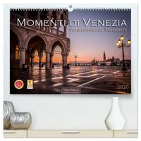 Vorderes Coverbild Momenti di Venezia - Venezianische Momente (hochwertiger Premium Wandkalender 2025 DIN A2 quer), Kunstdruck in Hochglanz