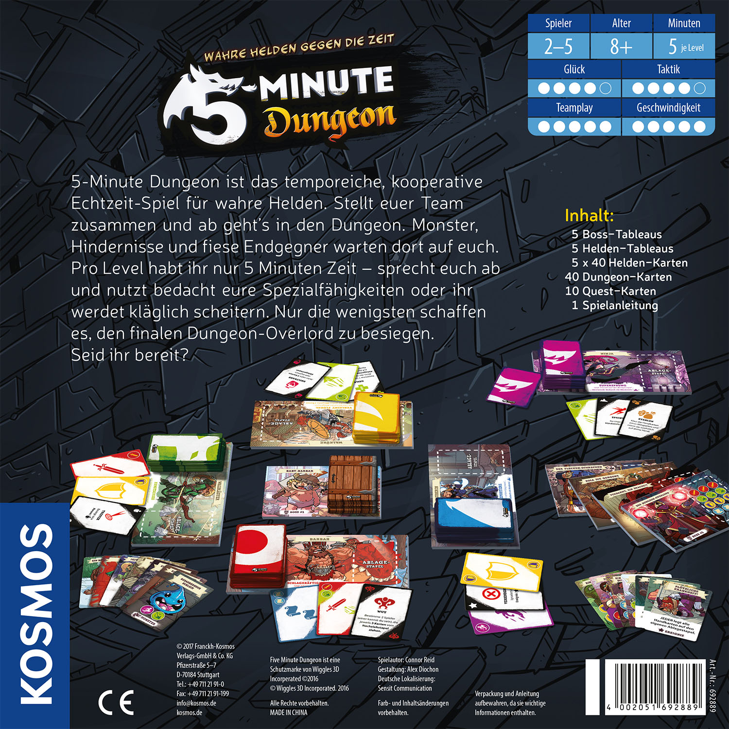 Rückseitencover 5-Minute Dungeon