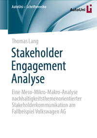 Vorderes Coverbild Stakeholder Engagement Analyse