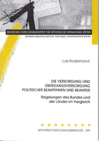 Vorderes Coverbild Die Versorgung und Übergangsversorgung politischer Beamtinnen und Beamter