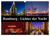 Vorderes Coverbild Hamburg - Lichter der Nacht (Wandkalender 2026 DIN A3 quer), CALVENDO Monatskalender