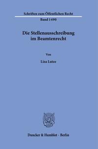 Vorderes Coverbild Die Stellenausschreibung im Beamtenrecht.