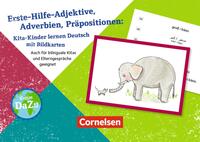 Vorderes Coverbild Erste-Hilfe-Adjektive, Adverbien, Präpositionen: Kita-Kinder lernen Deutsch mit Bildkarten