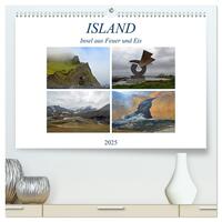 Vorderes Coverbild ISLAND, Insel aus Feuer und Eis (hochwertiger Premium Wandkalender 2025 DIN A2 quer), Kunstdruck in Hochglanz