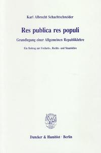 Vorderes Coverbild Res publica res populi.