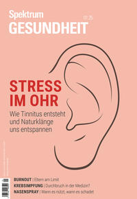 Vorderes Coverbild Spektrum Gesundheit 1/2025- Stress im Ohr