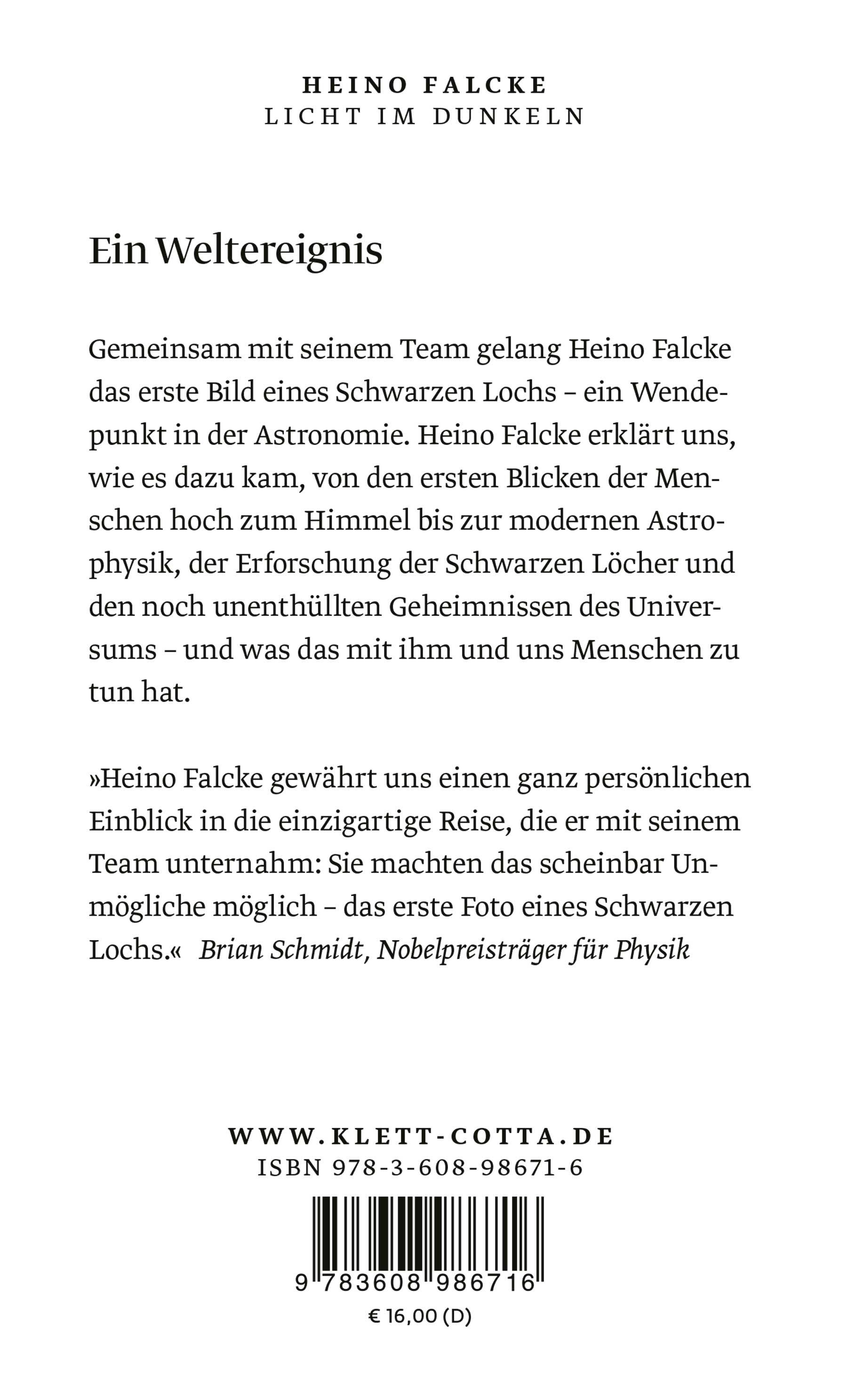 Rückseitencover Licht im Dunkeln