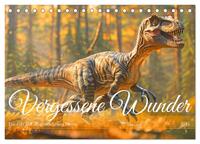 Vorderes Coverbild Vergessene Wunder - Ein Jahr mit ausgestorbenen Tieren (Tischkalender 2025 DIN A5 quer), CALVENDO Monatskalender