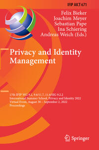 Vorderes Coverbild Privacy and Identity Management