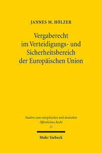 Vorderes Coverbild Vergaberecht im Verteidigungs- und Sicherheitsbereich der Europäischen Union