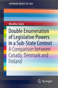 Vorderes Coverbild Double Enumeration of Legislative Powers in a Sub-State Context