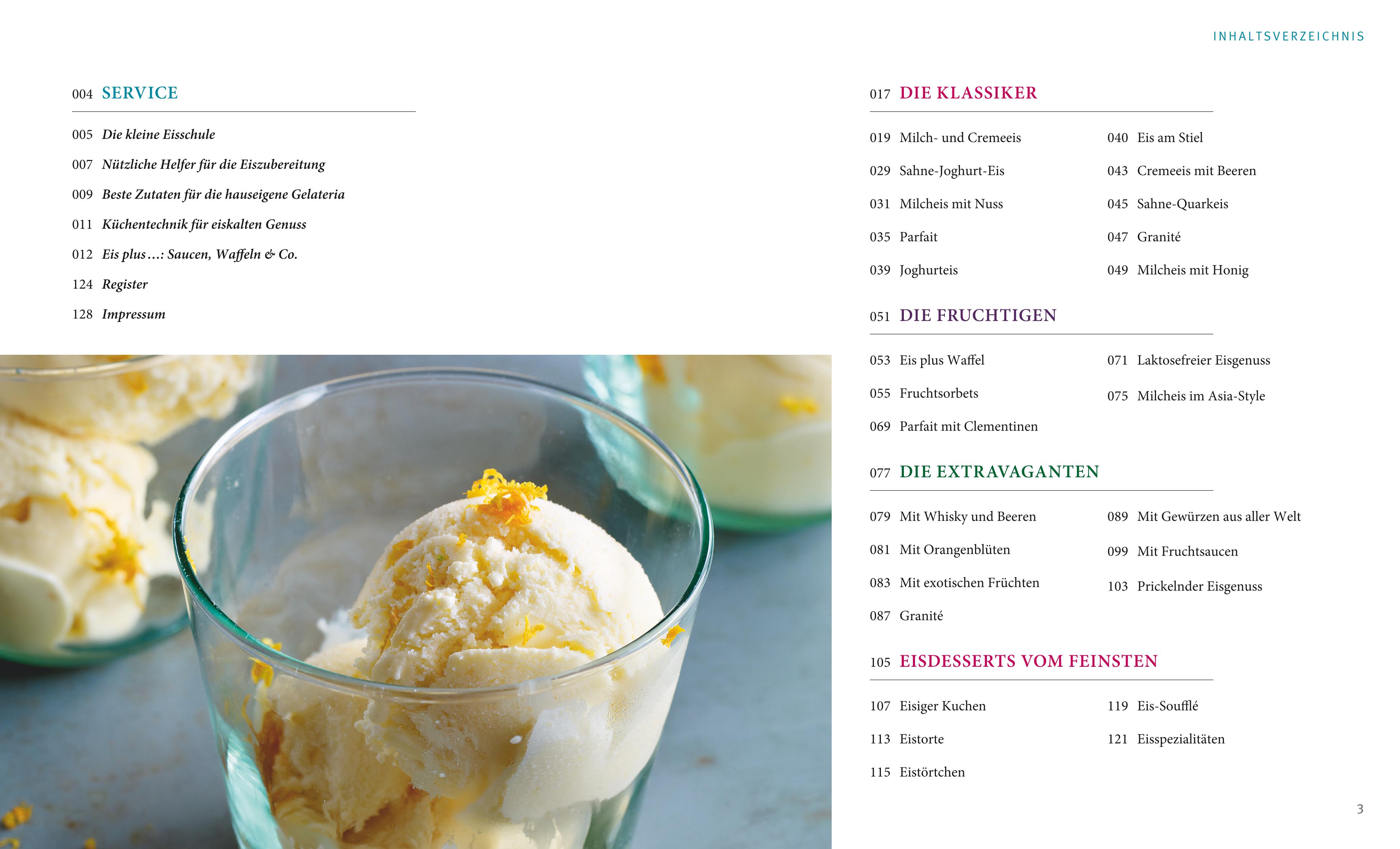 Beispielinhalt (Bild) Eis & Sorbets selbst gemacht