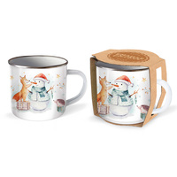 Vorderes Coverbild Trötsch Emaille Becher Tasse Winterwald
