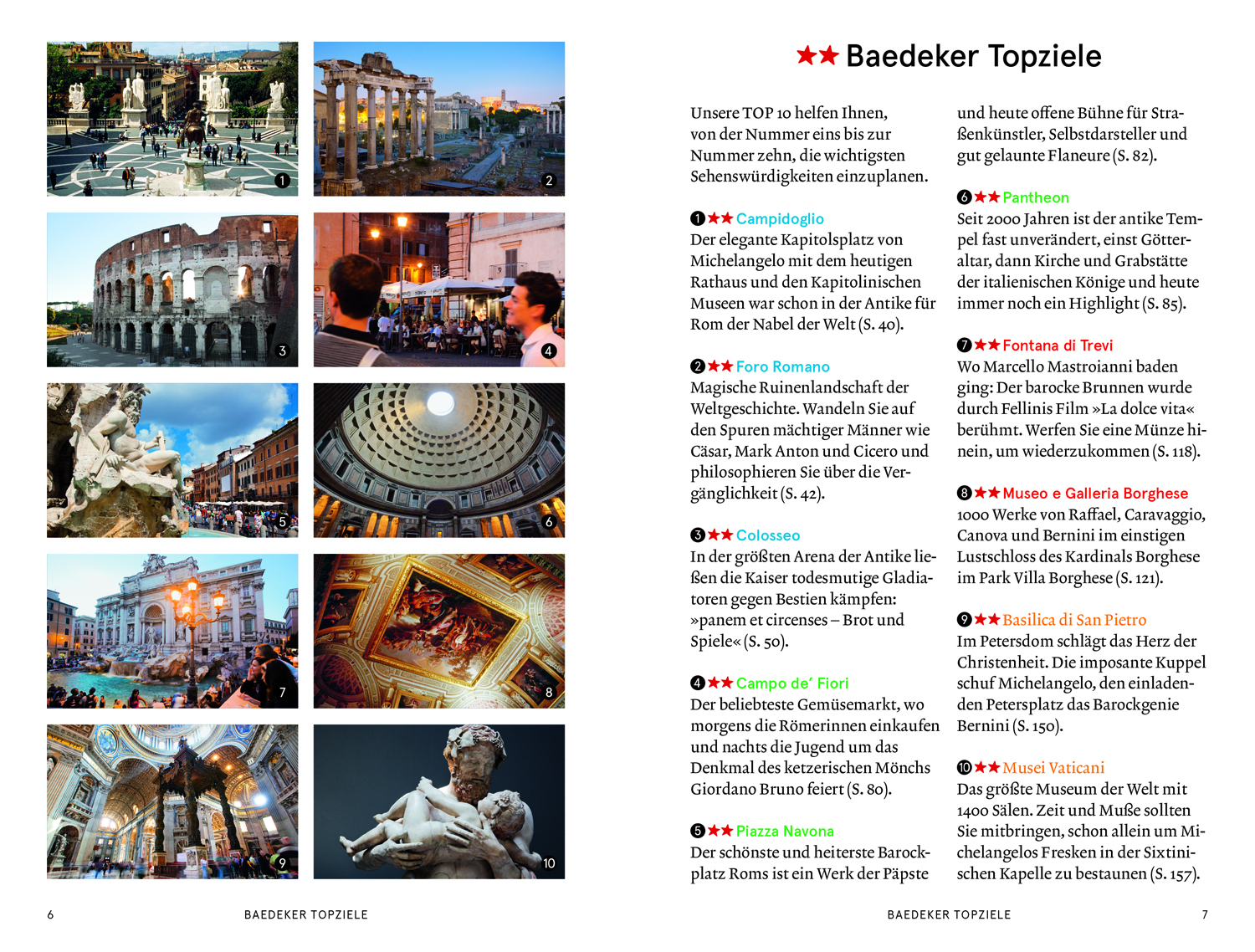 Beispielinhalt (Bild) Baedeker SMART Reiseführer Rom