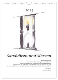 Vorderes Coverbild Sanduhren und Kerzen (Wandkalender 2025 DIN A4 hoch), CALVENDO Monatskalender