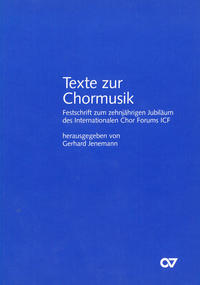 Vorderes Coverbild Texte zur Chormusik