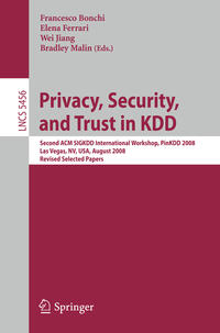Vorderes Coverbild Privacy, Security, and Trust in KDD