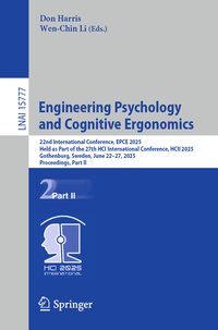 Vorderes Coverbild Engineering Psychology and Cognitive Ergonomics