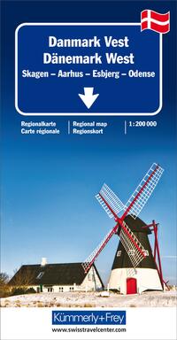 Vorderes Coverbild Kümmerly+Frey Regional-Strassenkarte Dänemark West 1:200.000