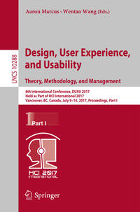 Vorderes Coverbild Design, User Experience, and Usability: Theory, Methodology, and Management