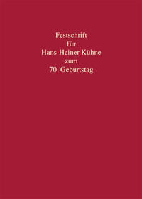 Vorderes Coverbild Festschrift für Hans-Heiner Kühne zum 70. Geburtstag