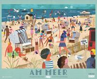 Vorderes Coverbild DUMONT - Martin Haake: Am Meer 2025 Wandkalender, 52x42,5cm, Kalender mit informativen Wimmelbildern, Karten und spannende Geschichten, Illustrationen von Martin Haake und Texte von Judith Homoki