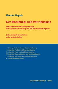 Vorderes Coverbild Der Marketing- und Vertriebsplan.