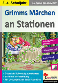 Vorderes Coverbild Grimms Märchen an Stationen / Klasse 3-4