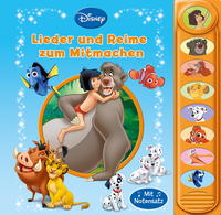 Vorderes Coverbild 8-Button-Soundbuch, Disney Klassiker, Die schönsten Mitmachlieder