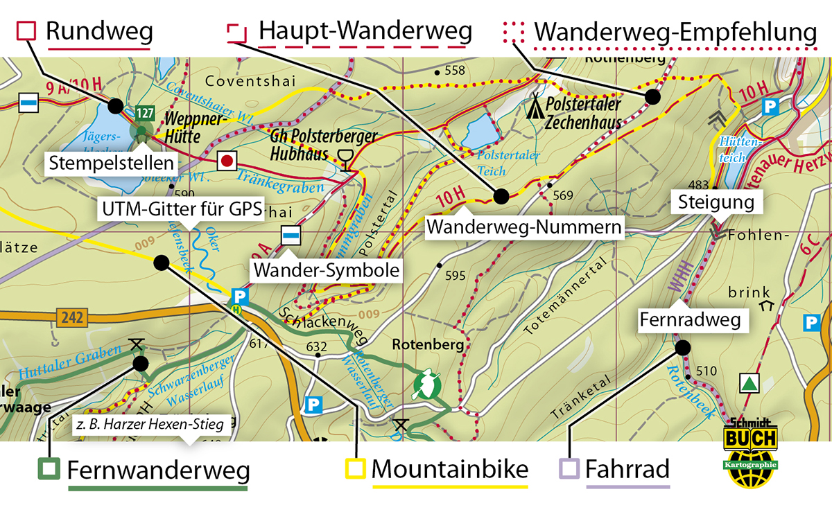 Beispielinhalt (Bild) Der Harz in 4 Teilen