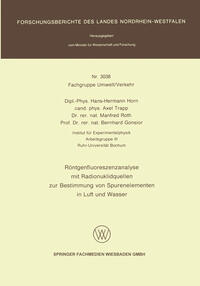 Vorderes Coverbild Röntgenfluoreszenzanalyse mit Radionuklidquellen zur Bestimmung von Spurenelementen in Luft und Wasser