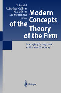 Vorderes Coverbild Modern Concepts of the Theory of the Firm