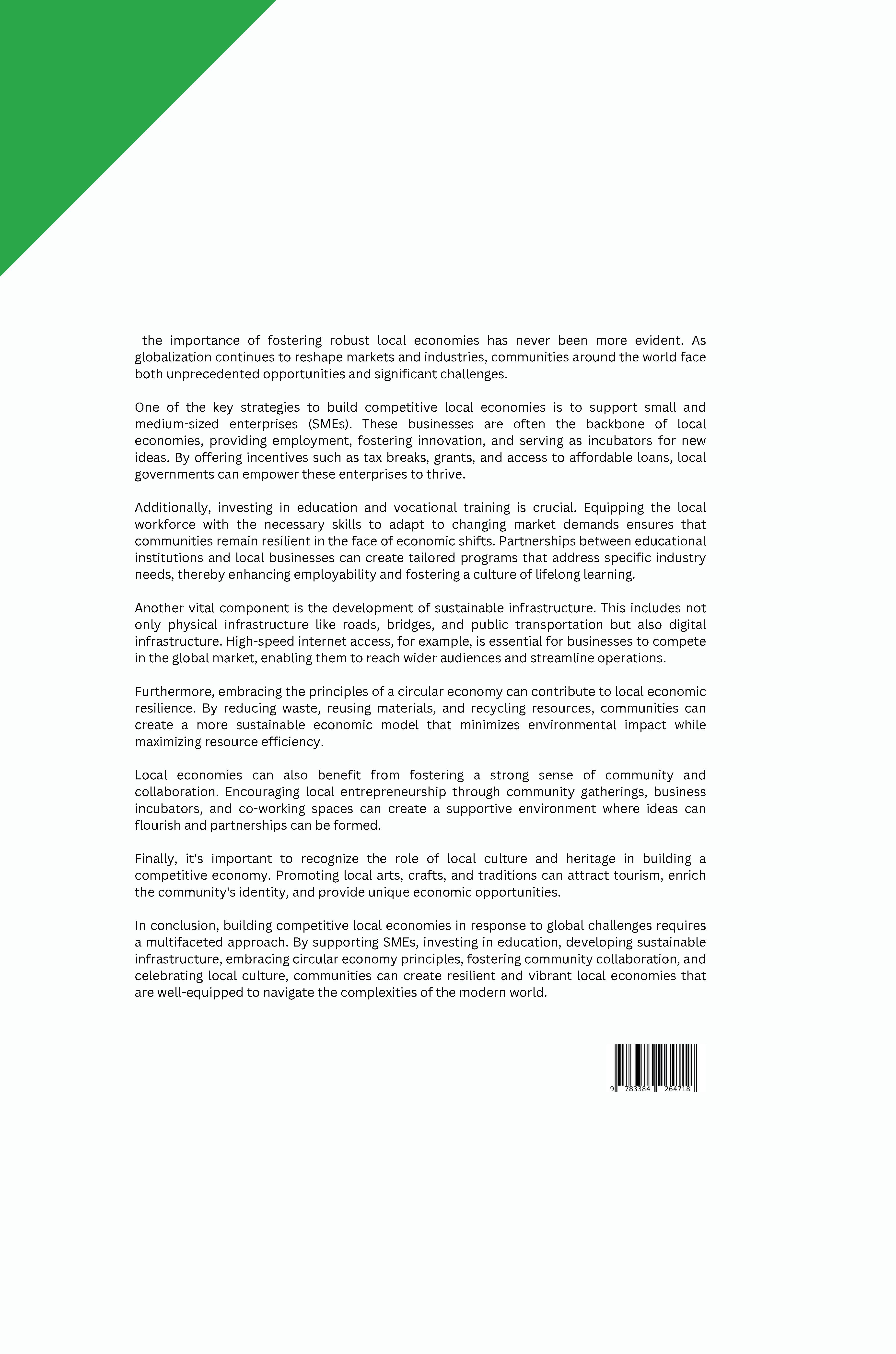 Rückseitencover Building Competitive Local Economies: A Response to Global Challenges